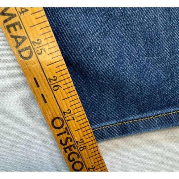 Lands End Womens Straight Jeans Size 4 Blue Denim Medium Wash Low Rise Y2K - Picture 5 of 13